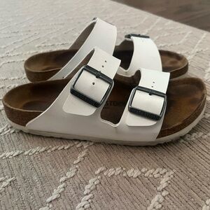 Birkenstock White Arizona Sandals